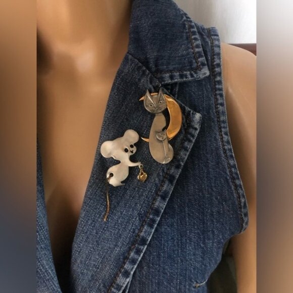 Bundle ultra craft mouse and cat brooches - Picture 3 of 7